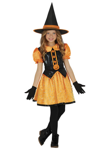 Costume strega arancione - strega,